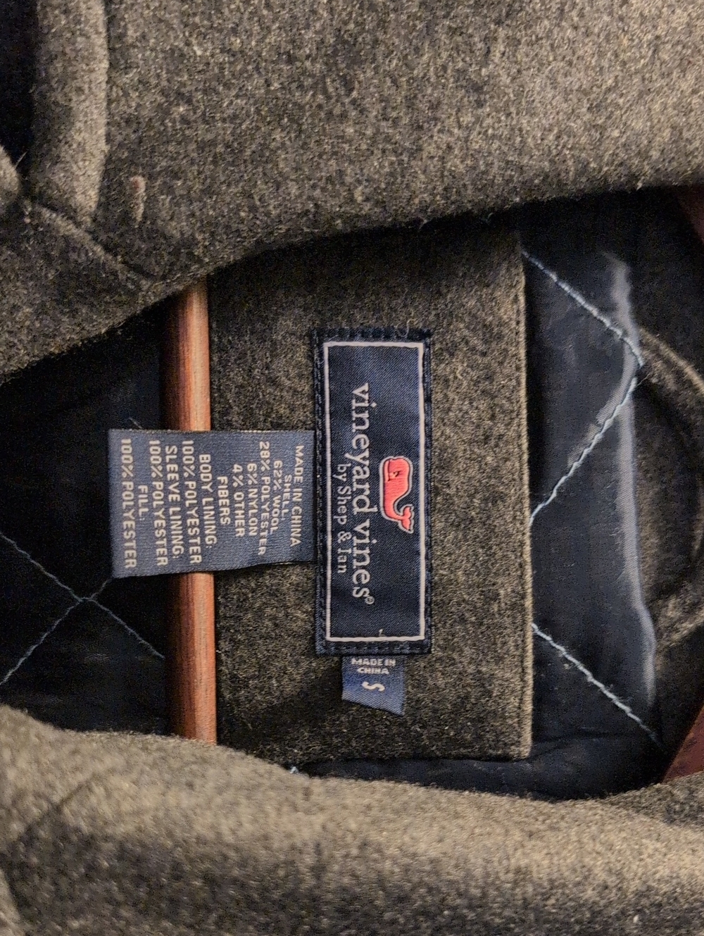 Vineyard Vines Grey Pea Coat Size Small - Picture 2 of 6